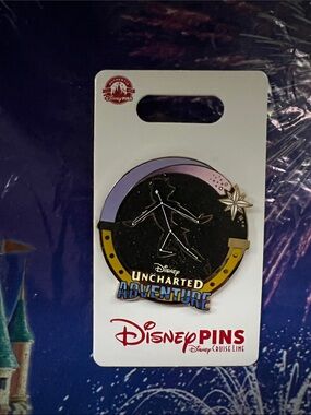 Disney Uncharted Adventure Enamel Pin - Black, Gold, Purple, Blue
